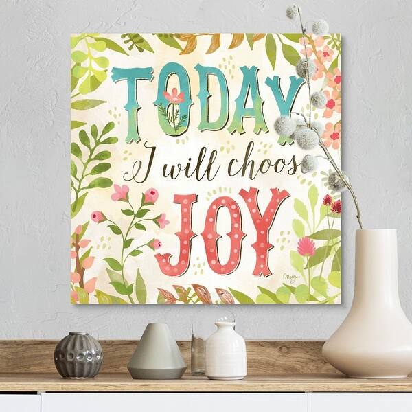 Shop Today I Will Choose Joy Canvas Wall Art Overstock 25522413