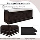 preview thumbnail 23 of 28, Merax 4 Doors Storage Bench with Adjustable Shelves and Removable Cushion