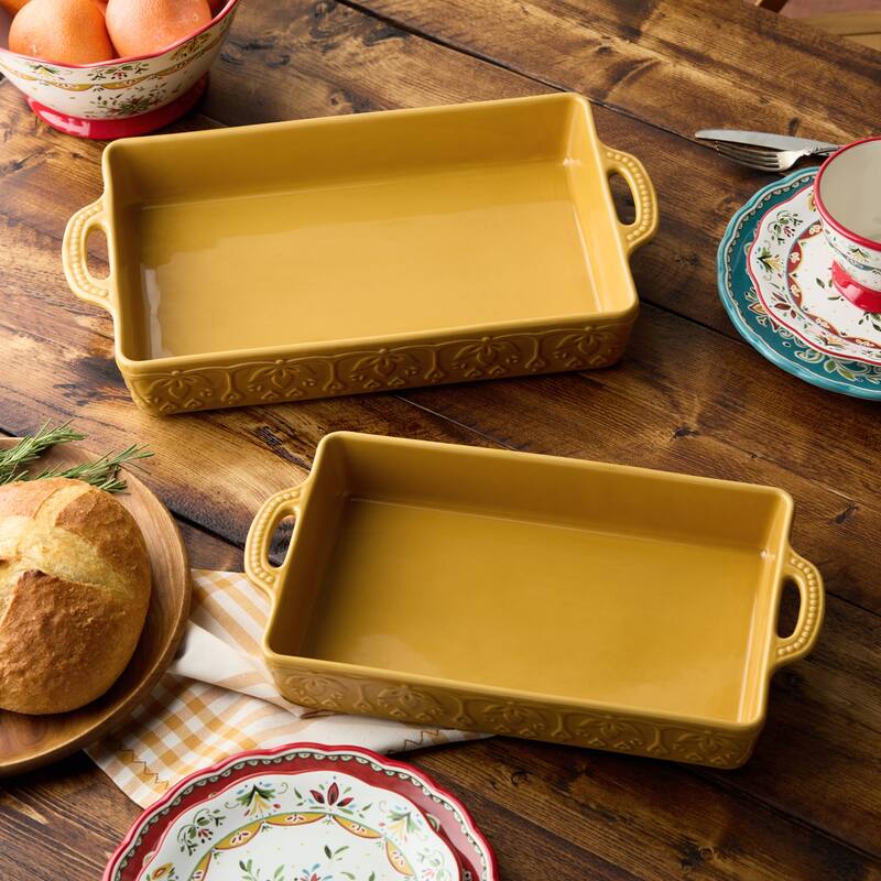 Certified International Provence Medium Rectangular Baker 14" x 8.75", 96 oz.