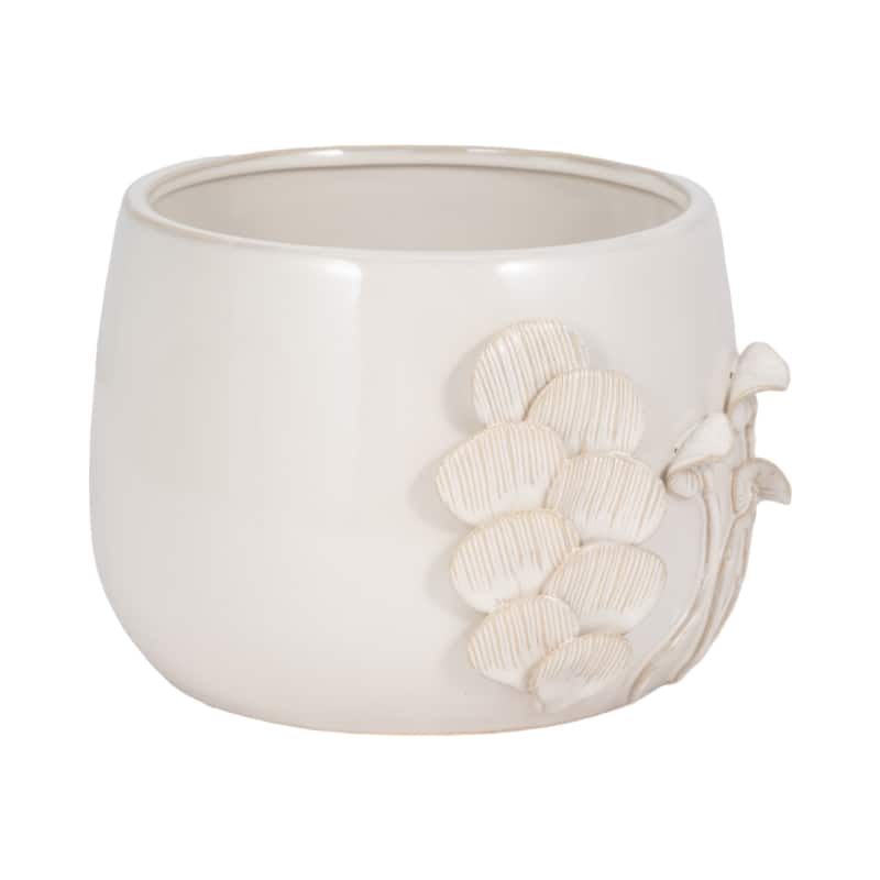 Sagebrook Home Ceramic Elegance, Enchanting Applique Planter for Modern Spaces
