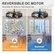 preview thumbnail 14 of 191, 16.5"/18.5"/20"/23.6"/24"/28" Vintage Distressed White Low Profile Caged Ceiling Fan with Light and Remote (7/6/5/3-Blade)
