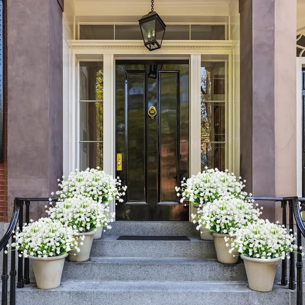 Artificial flowers for outdoor use, colorfast simulation flowers,  decorative hanging flower pots indoor outdoor garden porch - Bed Bath &  Beyond - 42935271