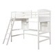 preview thumbnail 8 of 23, Space-Saving Bookcase Bed Twin Size Loft Bed with Built-in Desk, Storage Shelves, Convertible Ladder and Safety Guardrails