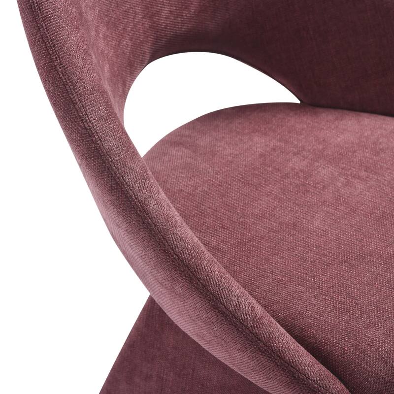 Angelina Modern Curved Back Forest Green Upholstered Dining Chair - Set of 2