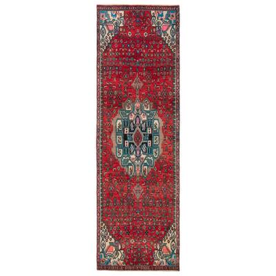 ECARPETGALLERY Hand-knotted Andelz Red Wool Rug - 3'2 x 10'2