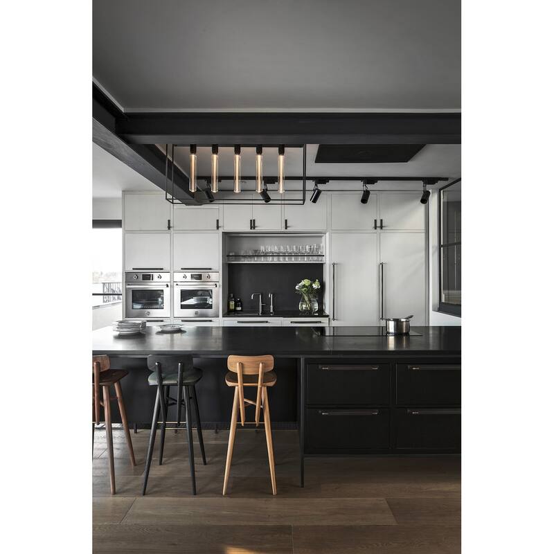 Buster + Punch NCA-02285 Caged 5 Light 43" Wide Semi-Flush Linear