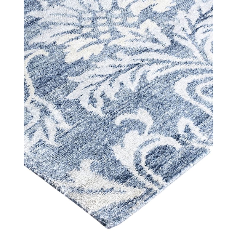 Modern One-of-a-Kind Hand-Knotted Area Rug - Gray, 9' 2" x 12' 2" - 9' 2" x 12' 2"