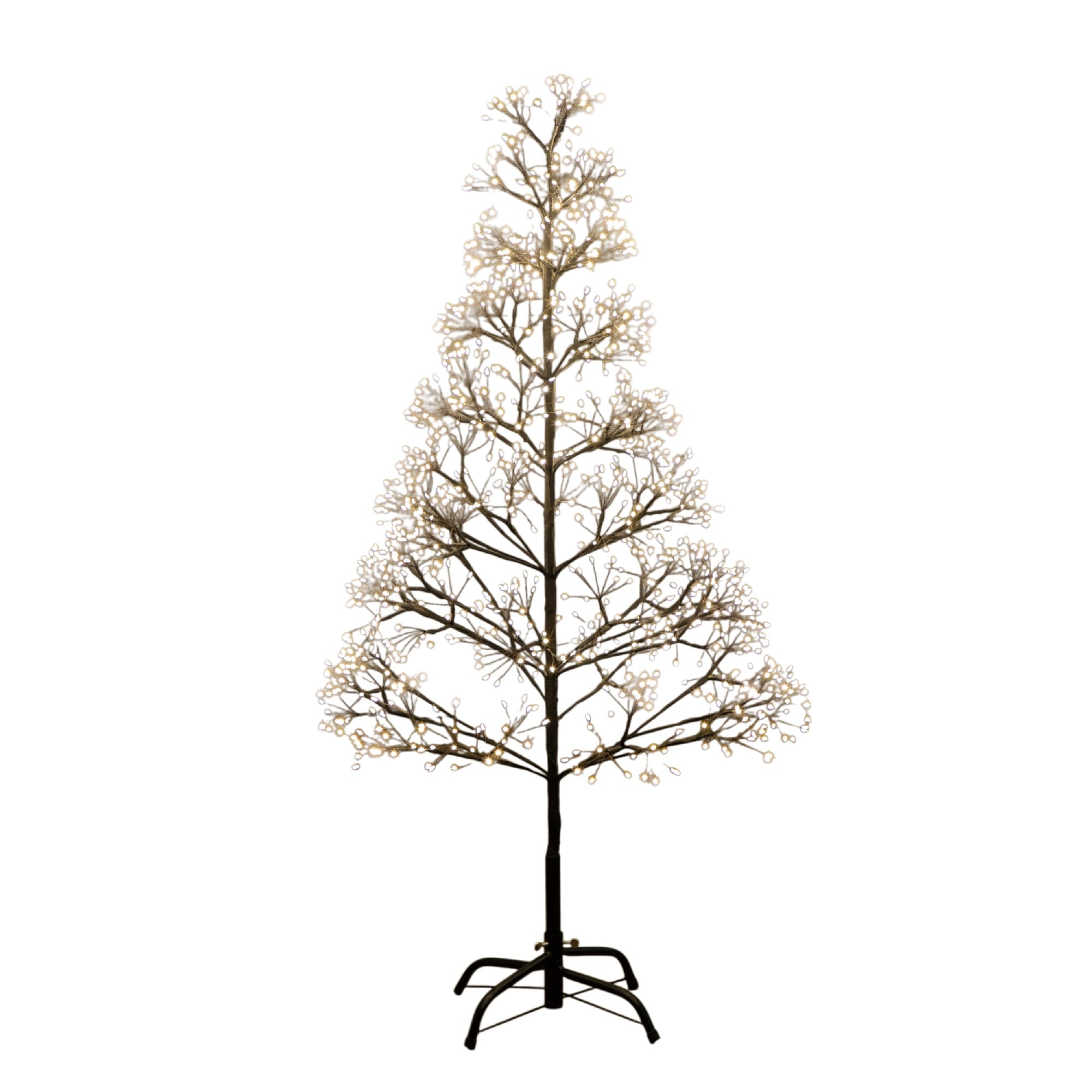 4-ft Pre-Lit Artificial Halloween Black Starburst Tree