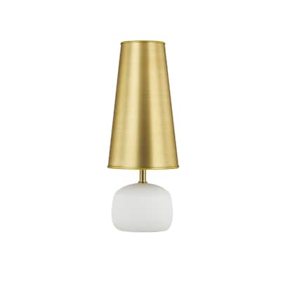 Geraldine 21" Table Lamp with Paper Shade, White (Set of 2)