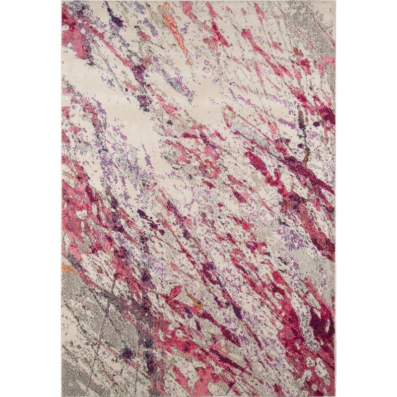 Momeni Casa Contemporary Abstract Area Rug - 9' 3" x 12' 6" - Pink - Rectangle