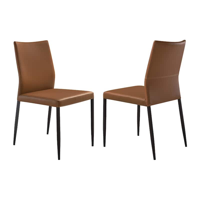 Kash Faux Leather Upholstered Parsons Dining Chairs - Set of 2