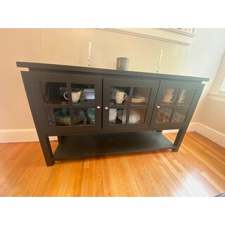 Copper Grove Wilbur Contemporary Walnut Buffet Table Walnut 59 W X 15.7 D X 35 H Walnut Finish