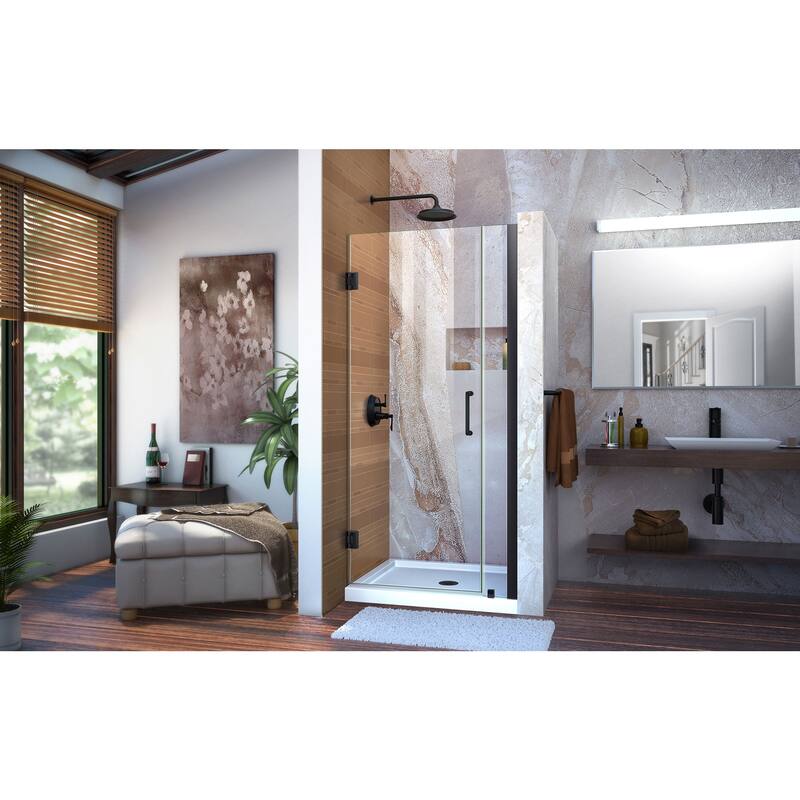 DreamLine Unidoor 36-37 in. W x 72 in. H Frameless Hinged Shower Door - 36" - 37" W - 36" - 37" W