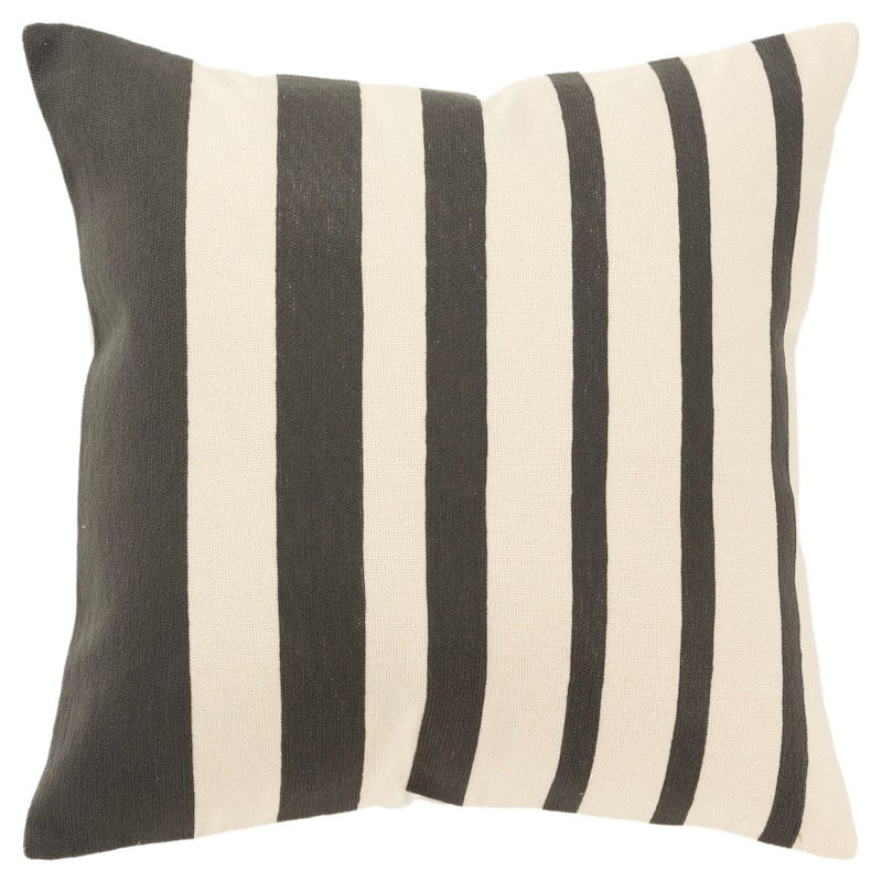 Rizzy Home Transitional Decorative Pillow Cover 20" x 20" - Grey/Natural