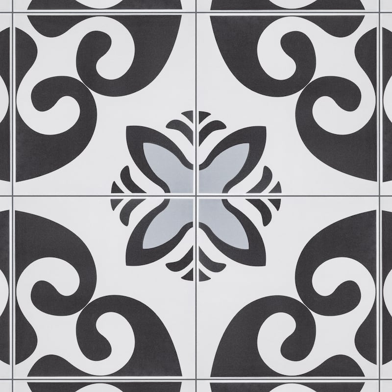 Merola Tile Tierra White 7-3/4" x 7-3/4" Ceramic Floor and Wall Tile