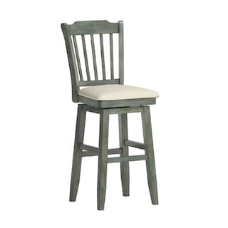 Eleanor Slat Back Wood Swivel Stool by iNSPIRE Q Classic