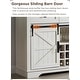 preview thumbnail 9 of 8, Farmhouse Bar Cabinet, Coffee/Wine Bar Cabinet w/Wine & Glass Rack