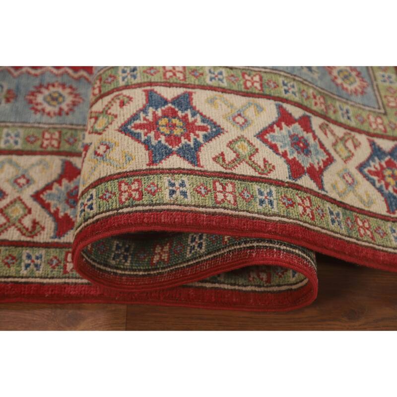 Oriental Kazak Area Rug Handmade Wool Carpet - 5'0" x 6'9"