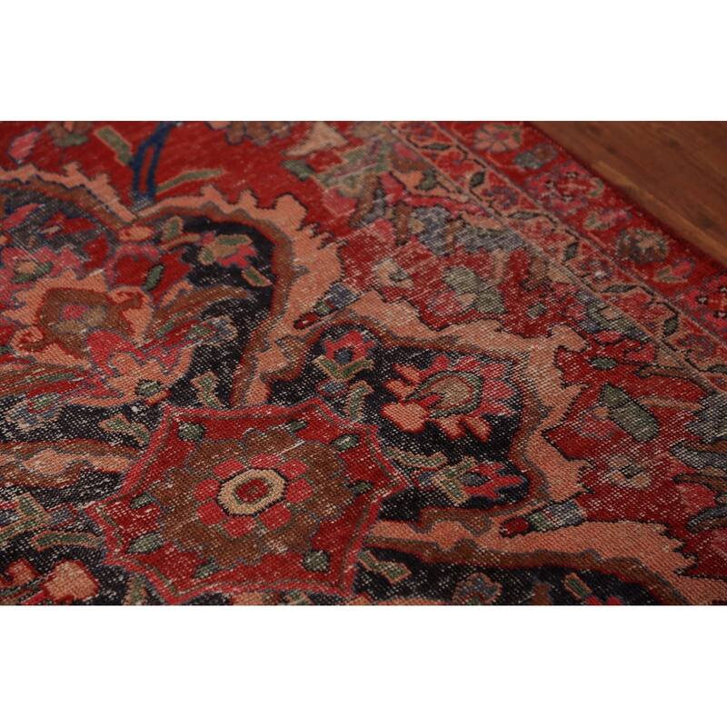 Red Floral Lilian Persian Rug Handmade Wool Carpet - 4'0" x 7'1"