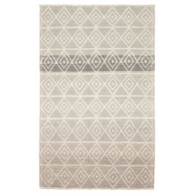 ECARPETGALLERY Braid weave Sienna Grey Wool Rug - 4'11 x 7'11