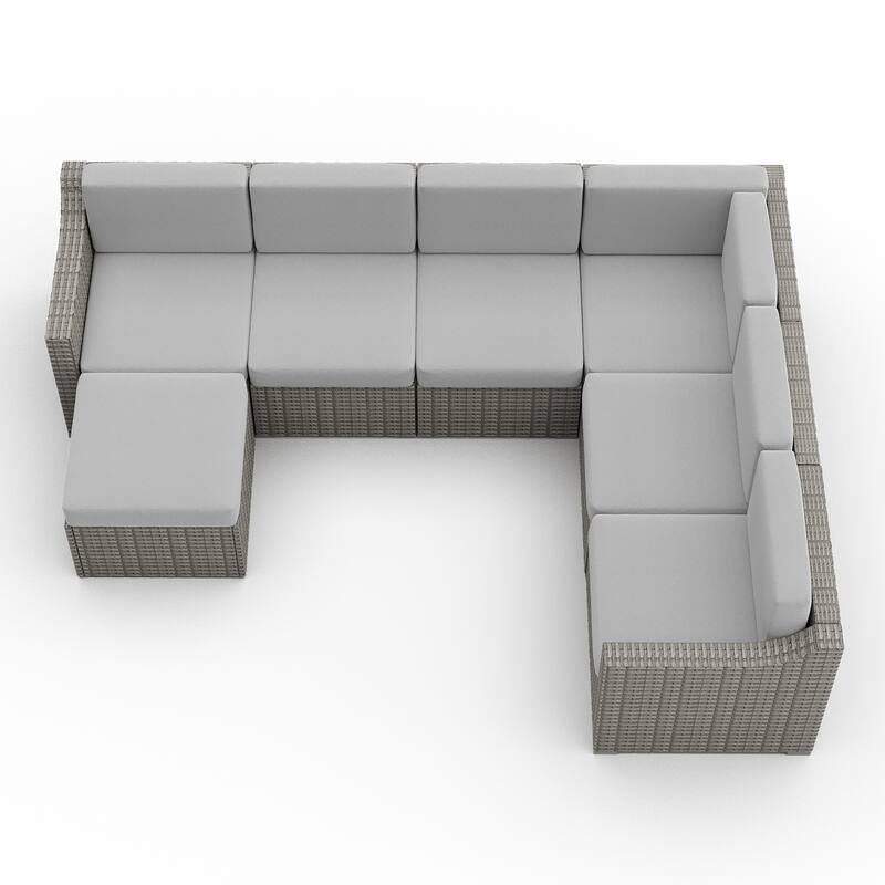 7 Piece Patio Sectional Conversation Set