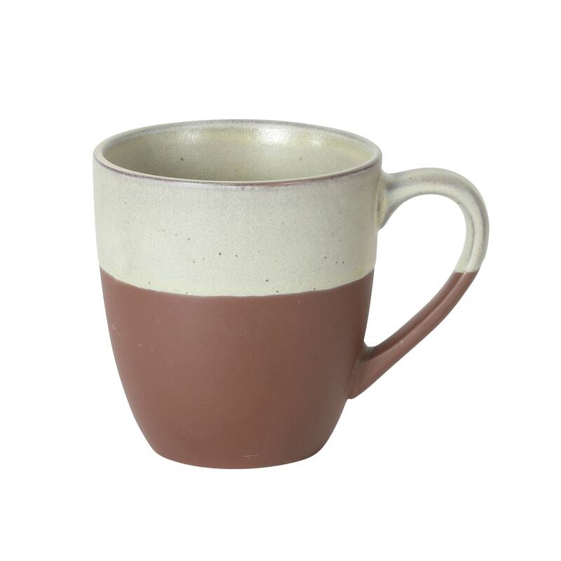 Gibson Elite William Crest 4 Piece Coffee Mug Set, 15oz Stoneware Cups, Reactive Glaze Finish, Round Large Coffee Mugs