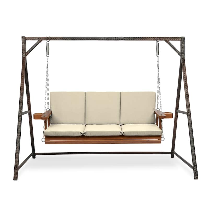 ARDEN Indoor / Outdoor Swing Cushion Set, 56 x 20 - Tan Leala