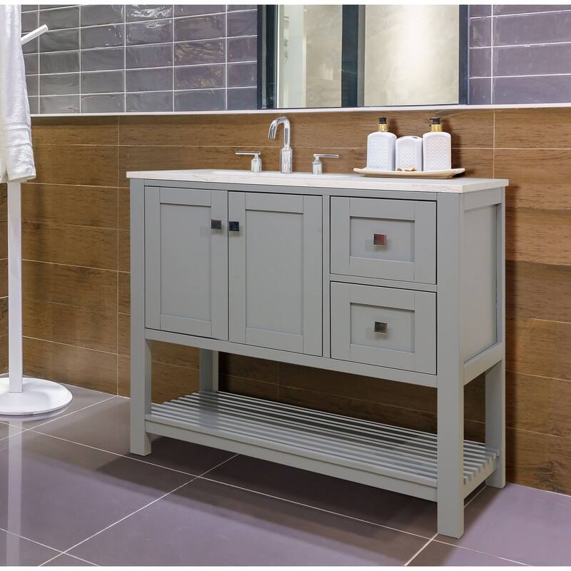 Tribecca 36" 2-Drawer Vanity - Grey