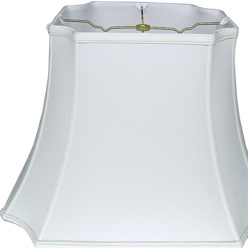 HomeRoots 11" Snow Inverted Rectangle Shantung Lampshade - 11"x8"x9"