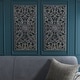 preview thumbnail 29 of 55, Madison Park Botanical Panel Distressed Carved Wood Wall Decor (Set of 2)