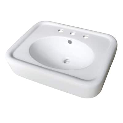 Kingston Brass Robert 25-9/16" Rectangular Porcelain Console Bathroom