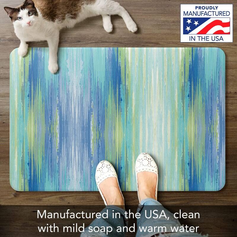 Swash 30” x 20” Decorative Vinyl Comfort Floor Mat Manufactured in The USA, Waterproof, Reduces Muscle Fatigue, Easy to Clean