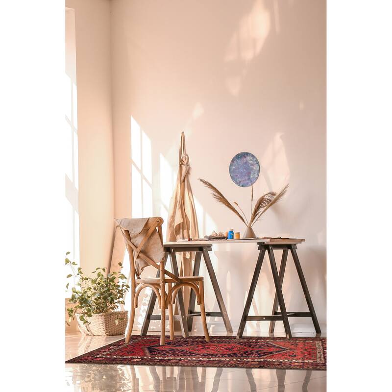 ECARPETGALLERY Hand-knotted Anadol Red Wool Rug - 4'6 x 7'5