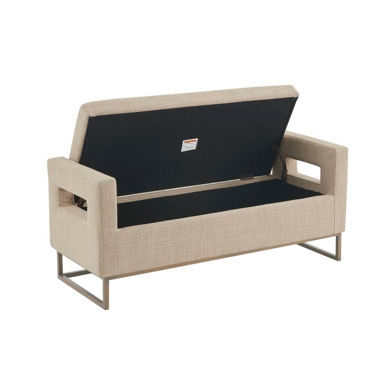 Madison Park Maye Soft Close Upholstered Storage Bench