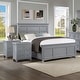 preview thumbnail 9 of 16, Furniture of America Saer 3-Piece Storage Platform Bedroom Set with USB Port Grey - Queen