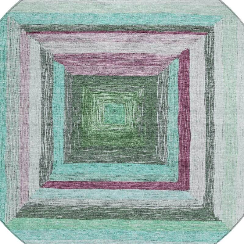HomeRoots Geometric Transitional Rectangle Outdoor Rug