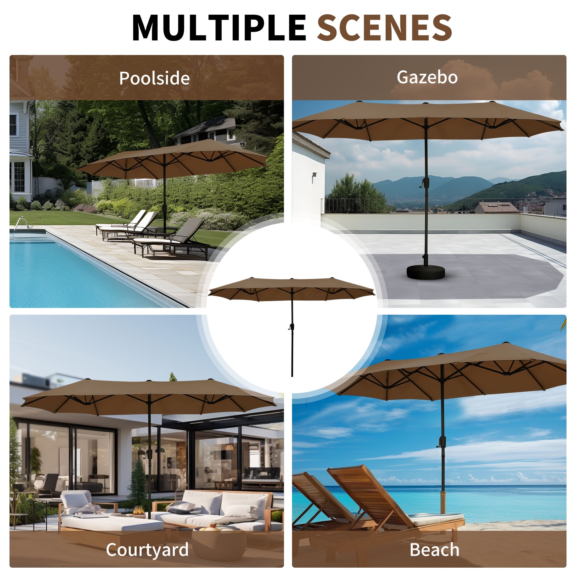20 ft patio umbrella 20' x 20' Novara 200 Square | Umbrellas The PURPLE LEAF 15 FT Patio Market Umbrella Pellebant Cantilever Offset Patio Umbrella,