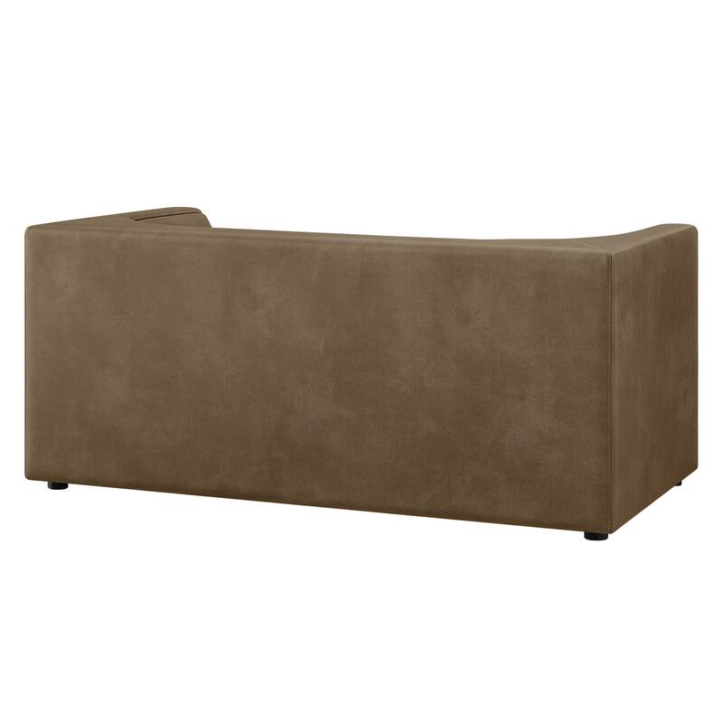 Hilda 67" Curved Back Vegan Leather Loveseat