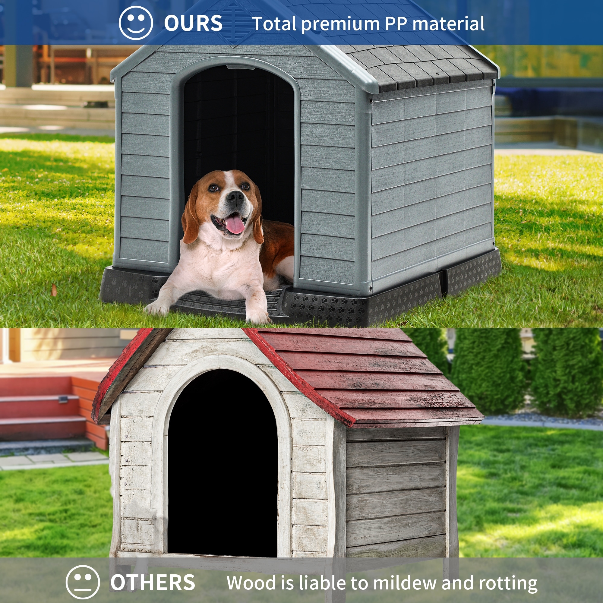 Moasis Large Plastic Waterproof Dog House On Sale Bed Bath