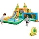 preview thumbnail 1 of 8, Gymax Kids Inflatable Water Slide Park w/735W Blower Basketball Rim Kids