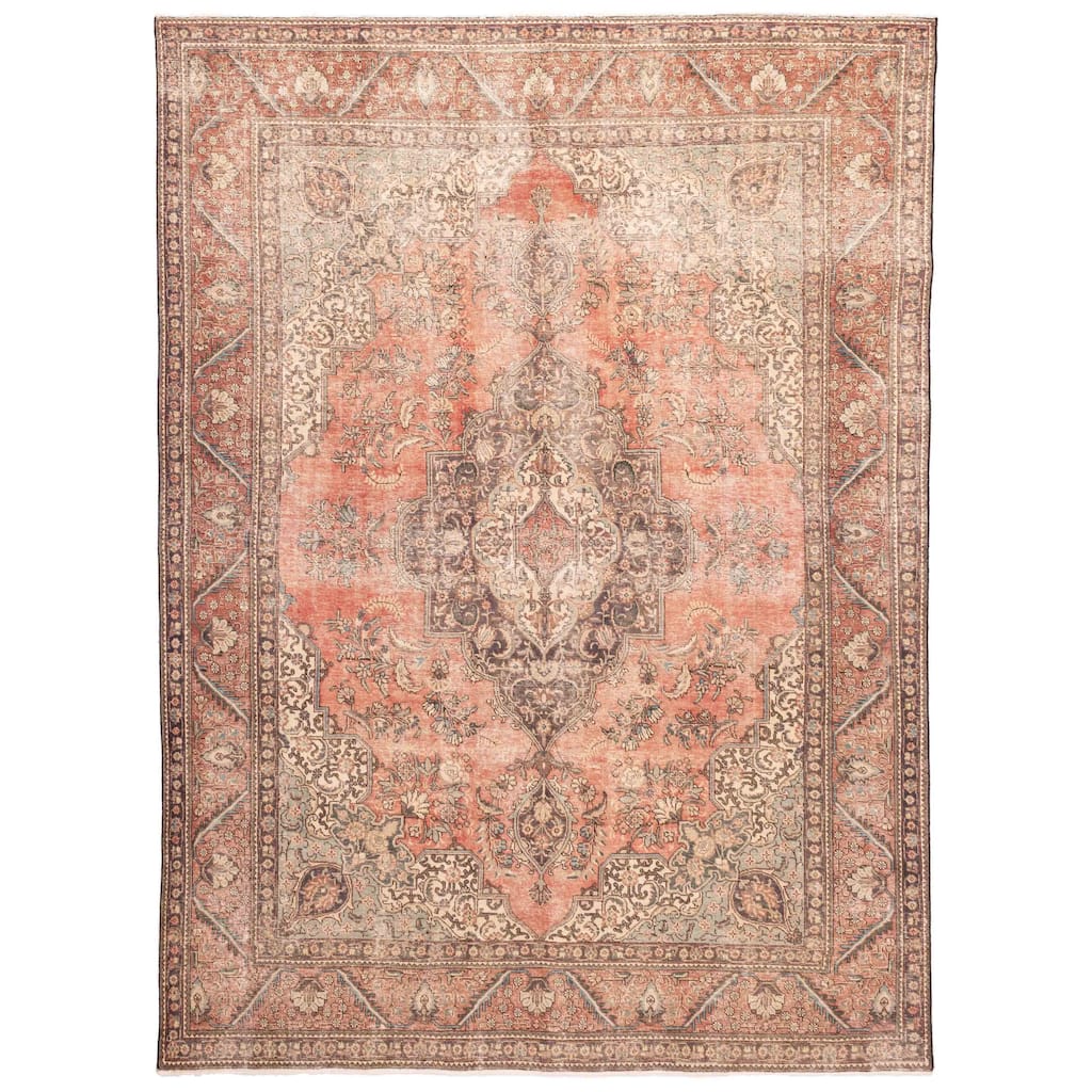 ECARPETGALLERY Hand-knotted Antalya Vintage Copper Wool Rug - 9'5 x 12'10