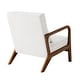 preview thumbnail 67 of 161, 25" W Mid Century Upholstered Wood Accent Chair with Pillow