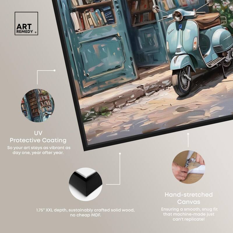 Quaint Bookstore Canvas by Art Remedy