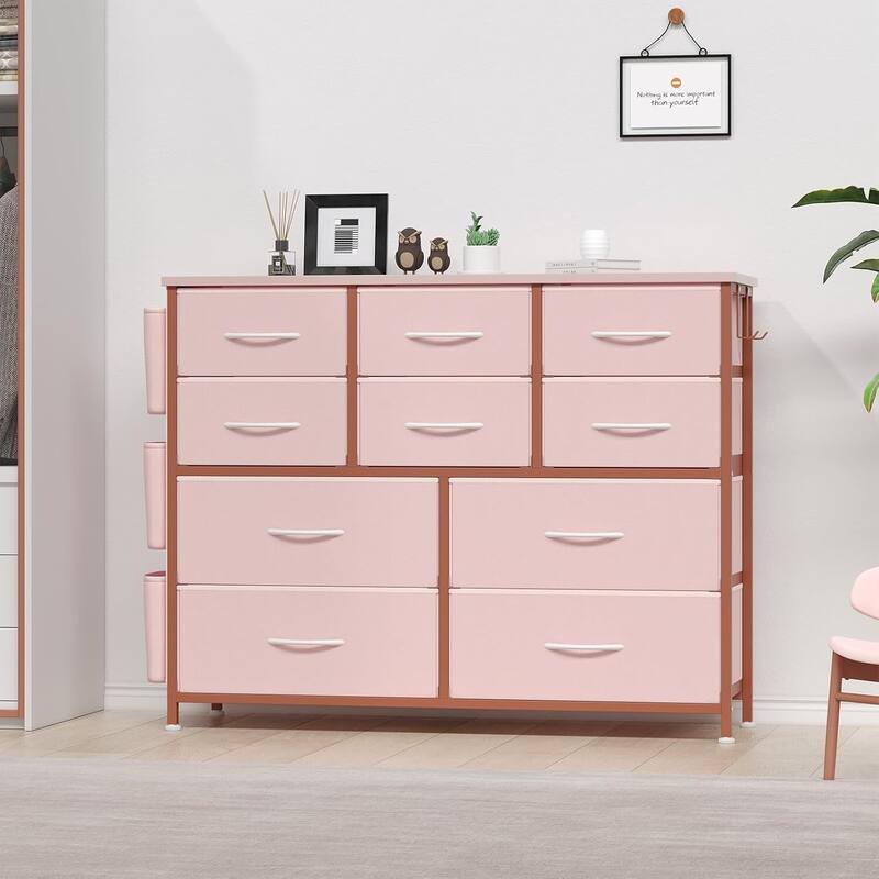 10 Drawer Dresser, Dresser for Bedroom, Chest of Drawers, Wide Fabric Dresser
