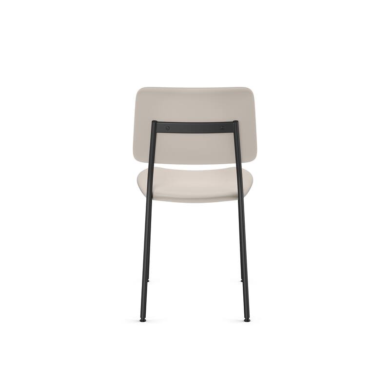 Amisco Sullivan Upholstered Dining Chair with Open Back and Metal Legs