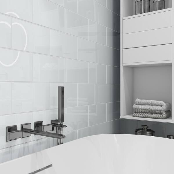 Bright White 6x12 Glass Subway Tile Overstock 32301319