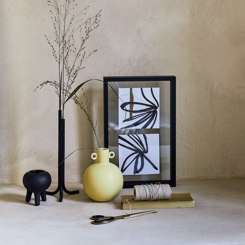 Photo Frame Floating Minimalism Double Black - Black