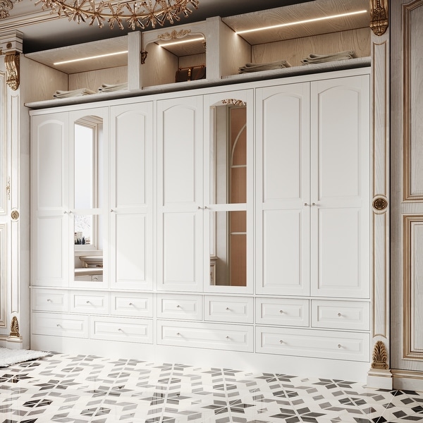Modular Majesty Double Wardrobe Mirror Front Storage Closet Armoires On Sale Bed Bath Beyond 40297623