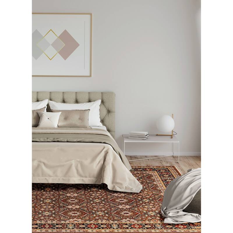 ECARPETGALLERY Hand-knotted Jamshidpour Dark Copper Wool Rug - 9'0 x 12'3