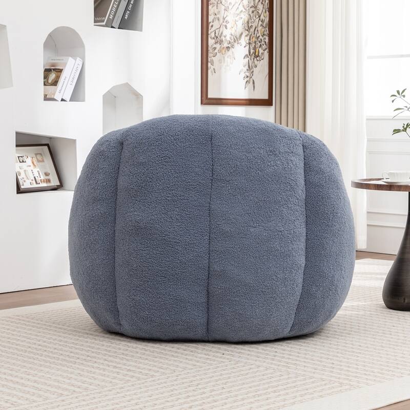 Fluffy and Lazy Teddy Fabric BeanBag Chairs with Memory Foam